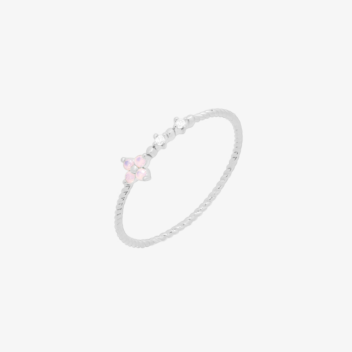 Moonstone Flower Ring